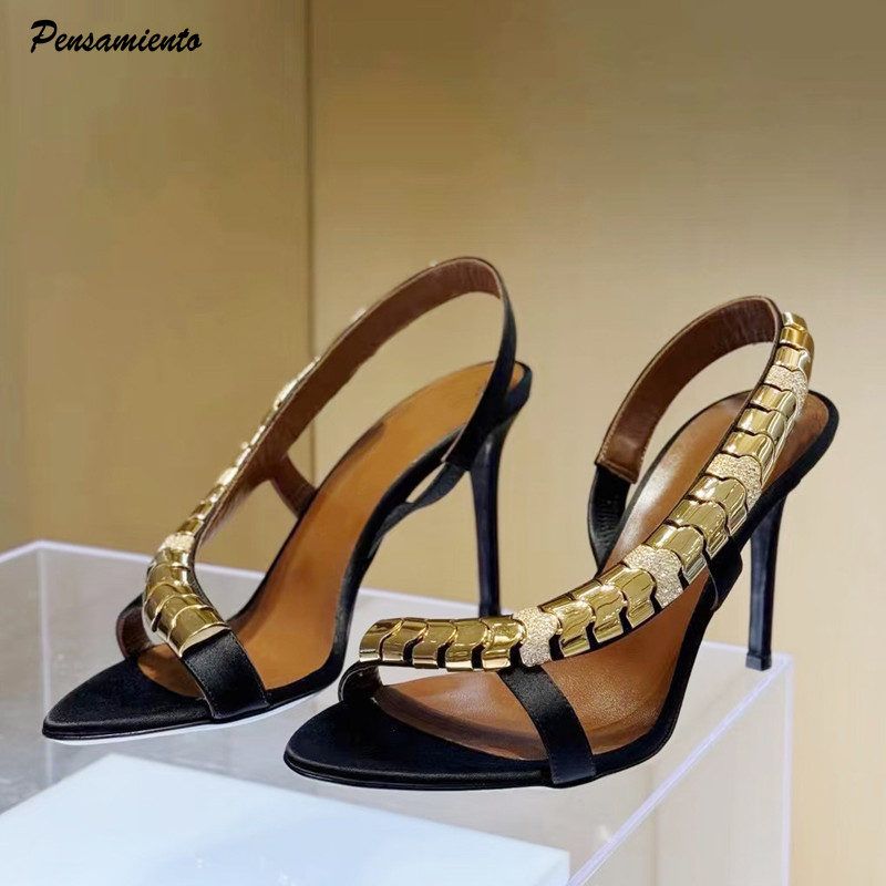 Summer Clothing Petite - Роскошные женские гладиаторские сандалии из атласа