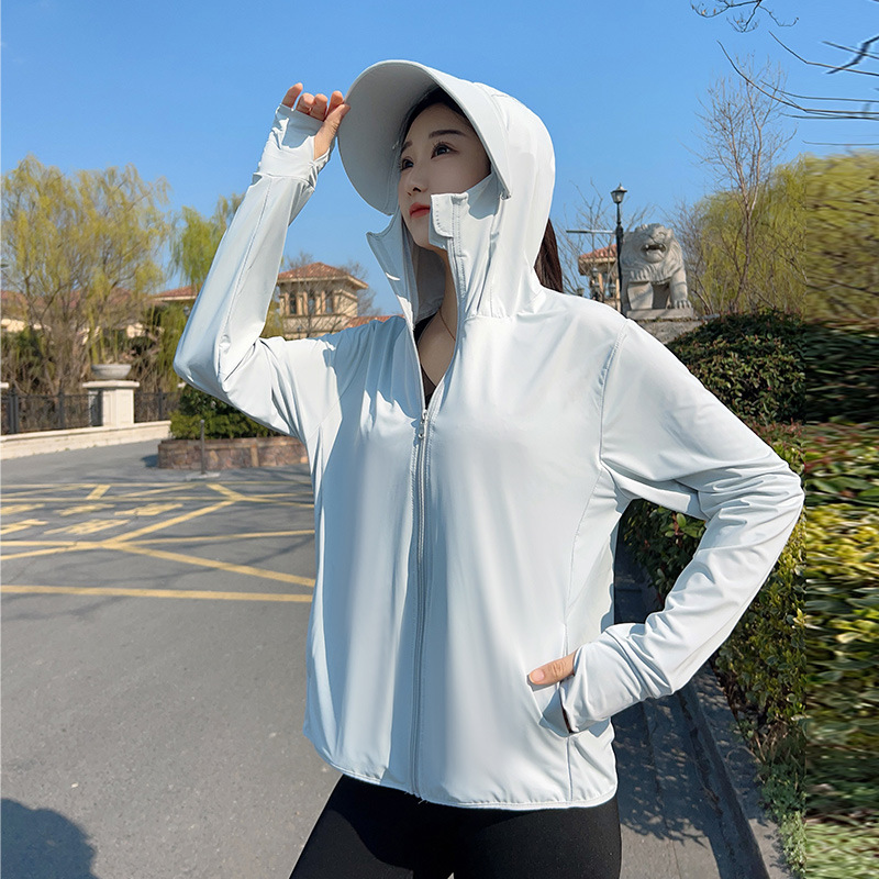 Summer Clothing Girls - Женская солнцезащитная куртка с капюшоном для