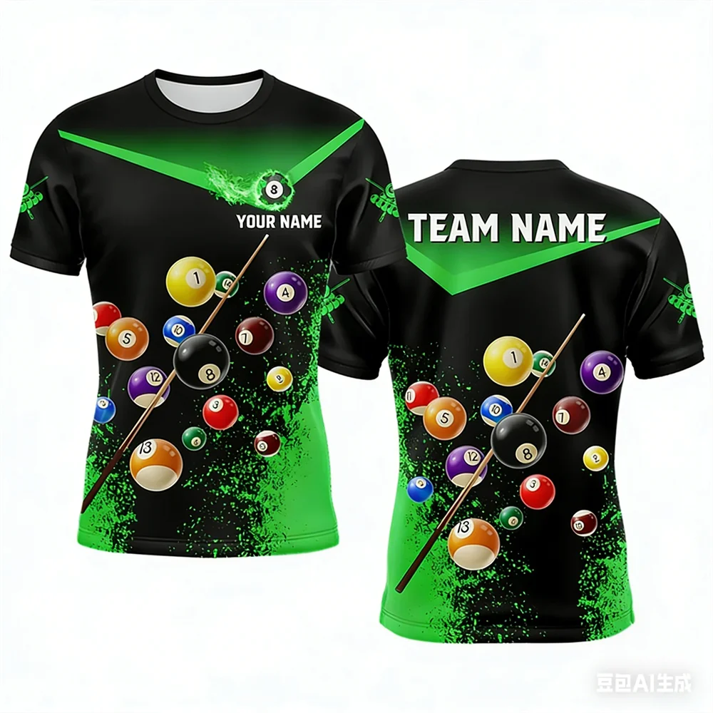 Summer Clothing Name - Модная мужская футболка для бильярда и
