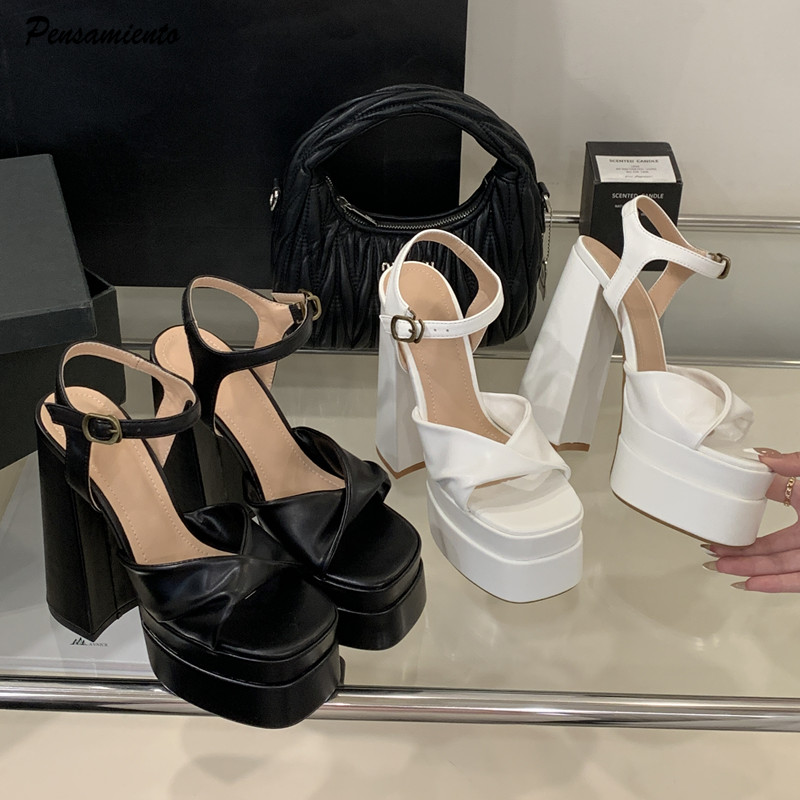 Summer Clothing Petite - Модные женские сандалии-гладиаторы на танкетке с