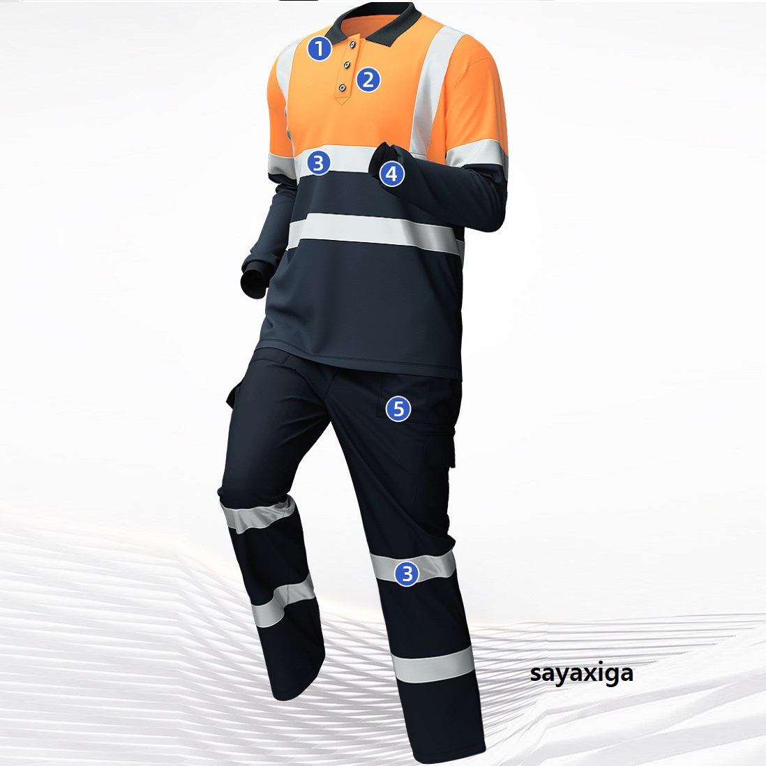 Summer Hi Vis Clothing - Высокопрочная Безопасная рабочая одежда, быстросохнущая рубашка-поло