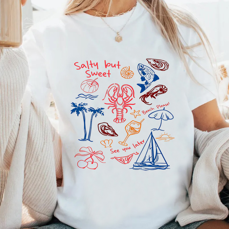 Футболка унисекс «Соленая, но  – обзор и цена Summer Vibes Clothing Men