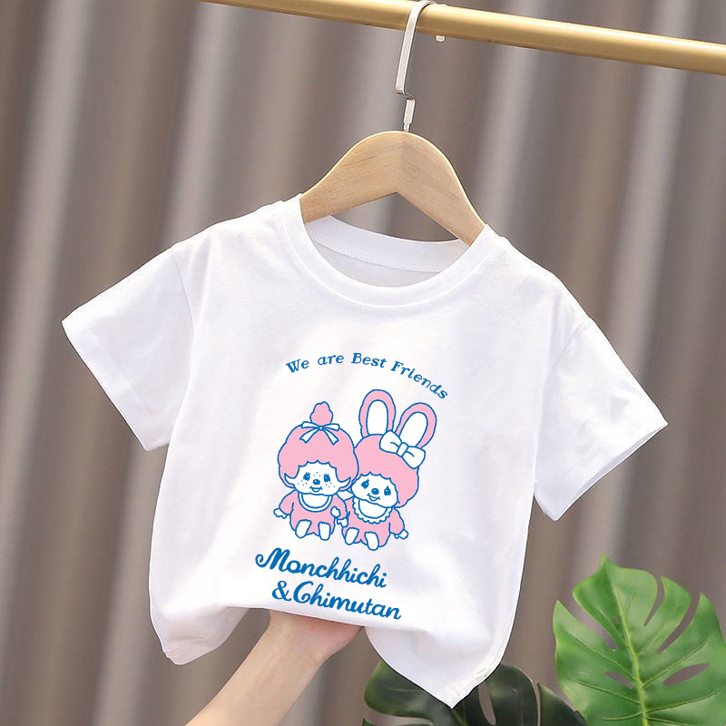 Детские футболки Monchhichi с  – обзор и цена Summer Clothing Boys