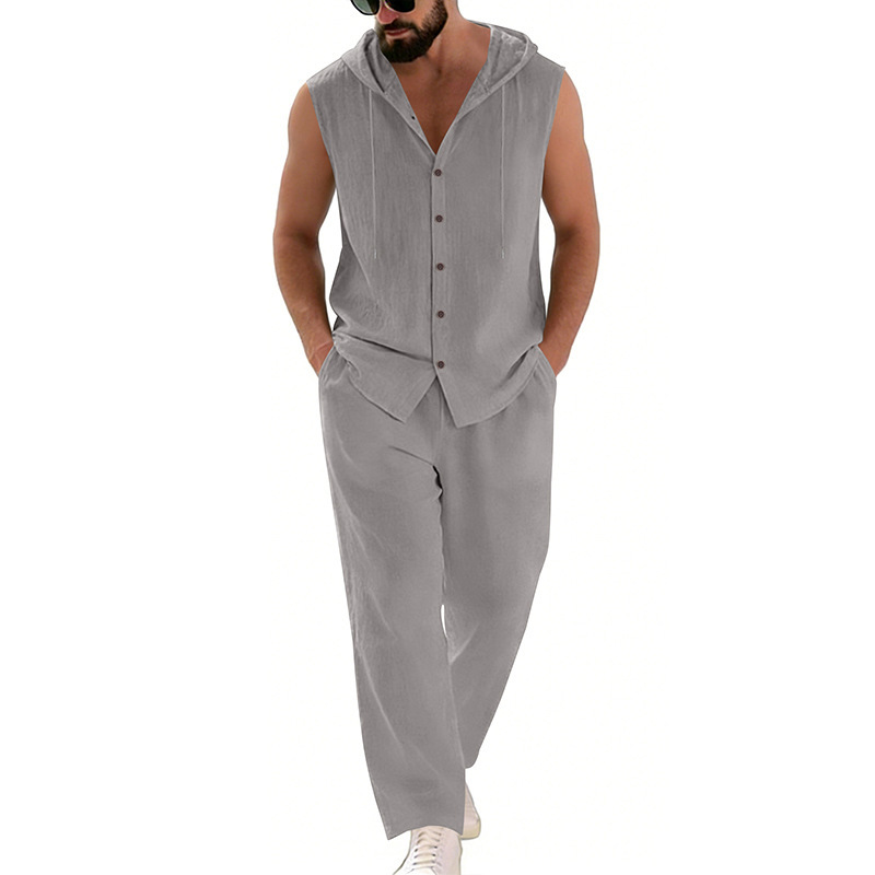 Мужской повседневный льняной к – обзор и цена Summer Clothing Sets
