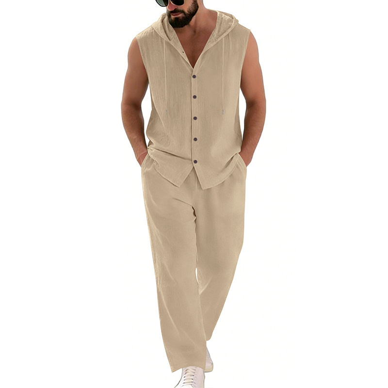 Мужской повседневный льняной к – обзор и цена Summer Clothing Sets